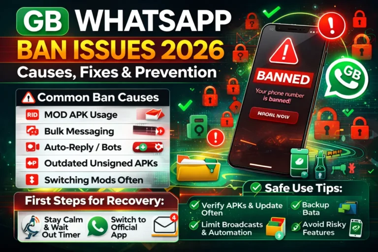 GB WhatsApp Ban Issues